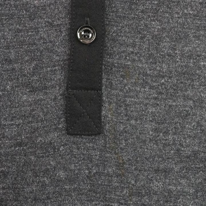 Burberry Brit Charcoal Grey/Black Henley Midi Dress