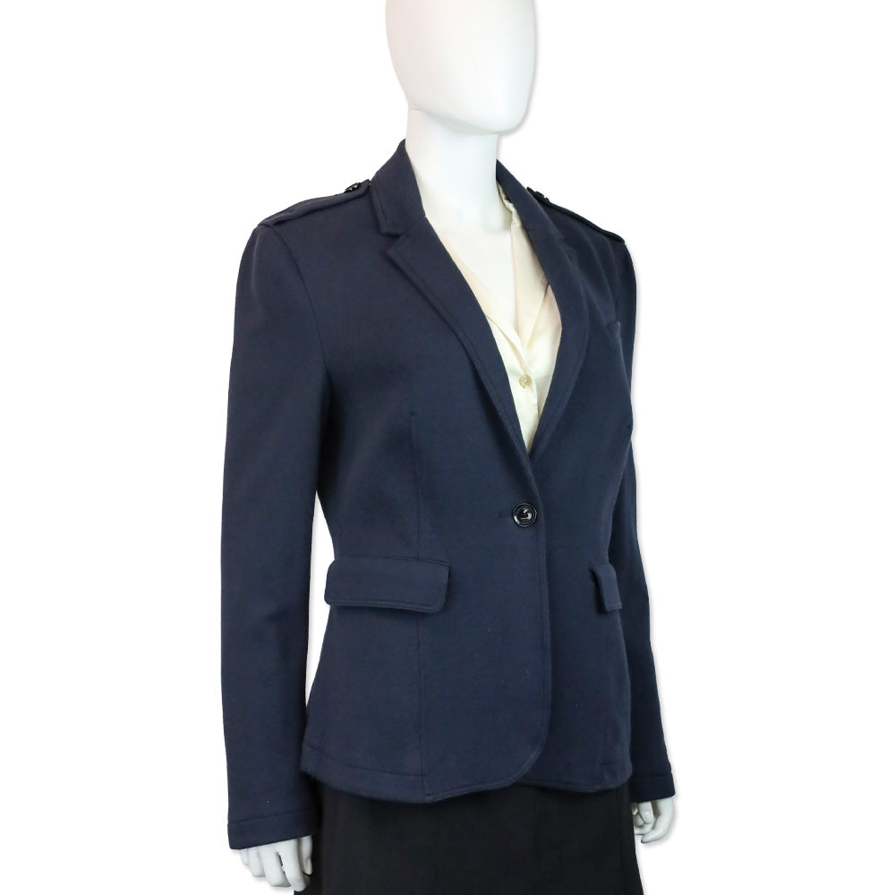 Burberry Brit Navy Cotton-Blend Blazer