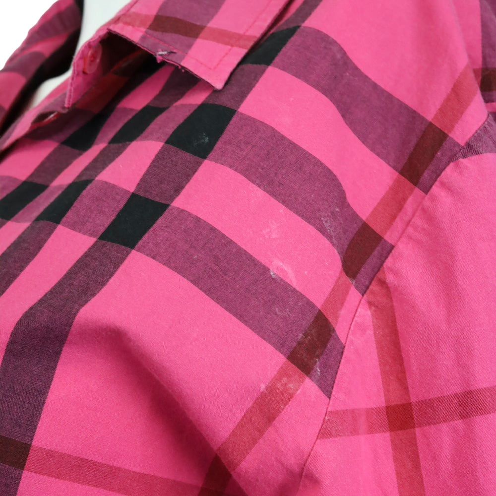 Burberry Brit Pink/Magenta Ombre Plaid Button Up Shirt