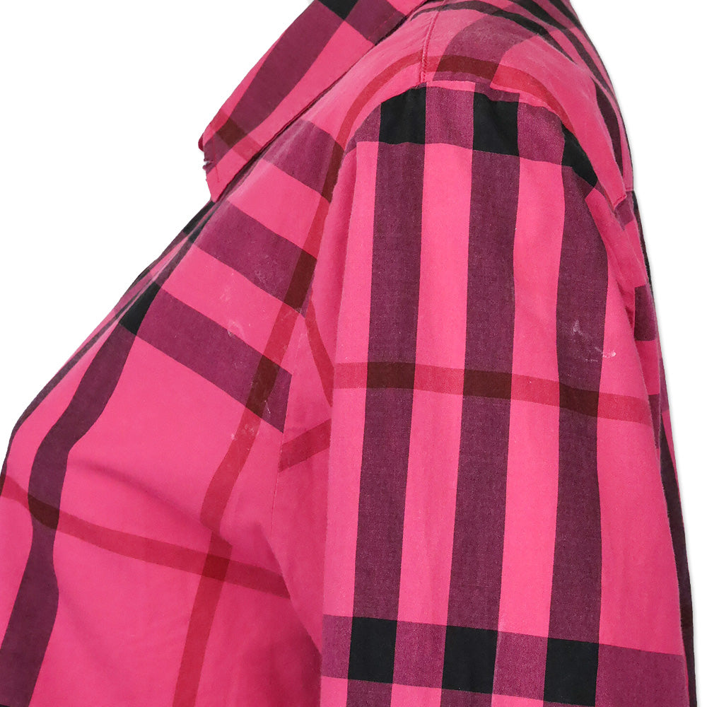 Burberry Brit Pink/Magenta Ombre Plaid Button Up Shirt