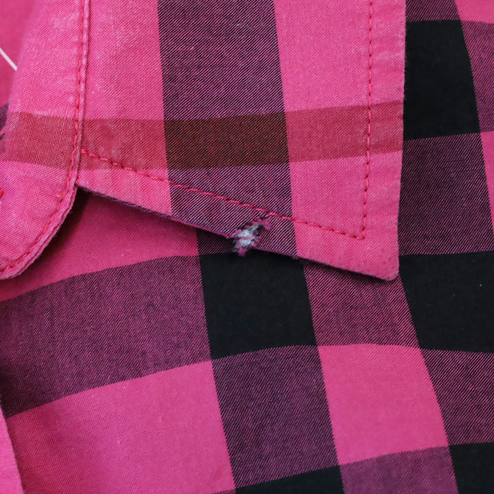 Burberry Brit Pink/Magenta Ombre Plaid Button Up Shirt