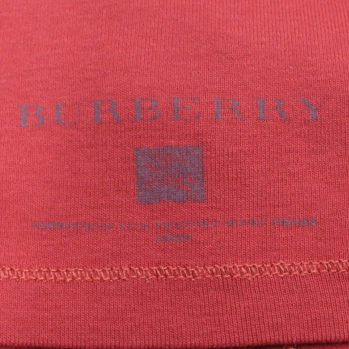 Burberry Brit Red Cotton Nova Check Cuff 3/4 Sleeve Top