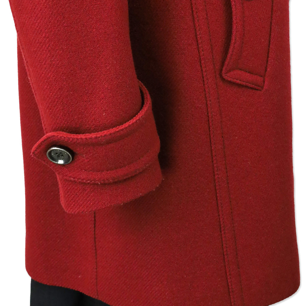Burberry Brit Red Wool-Blend Double-Breasted Peacoat