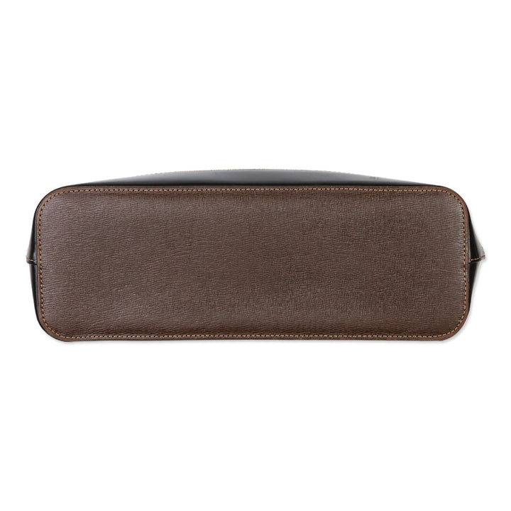 Burberry Brown Crosshatch Leather Shoulder Bag