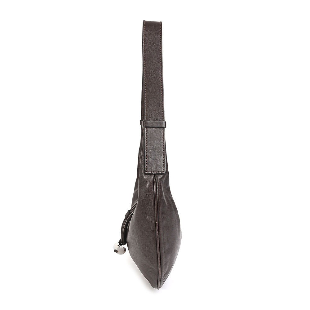 Burberry Brown Leather Toggle Shoulder Bag