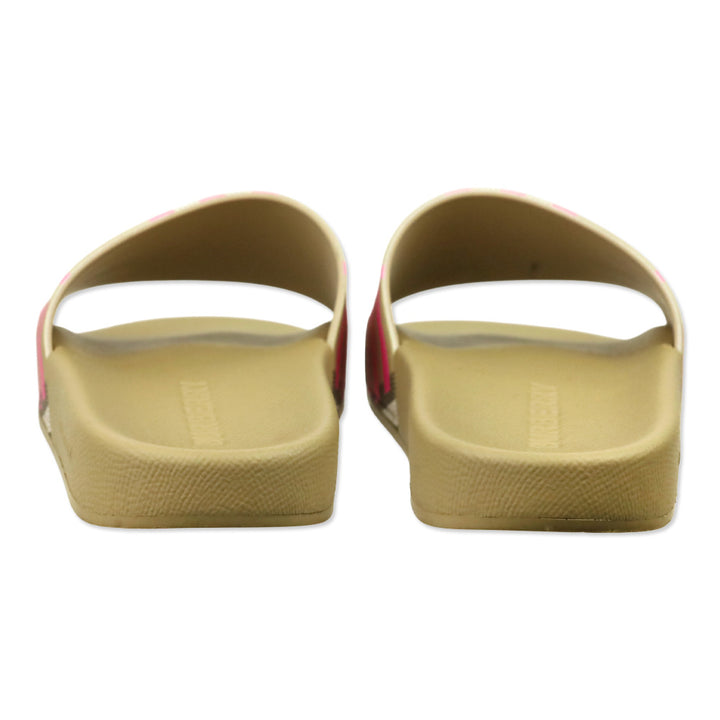 Burberry Bubblegum Pink Check Furley Check Slide Sandals