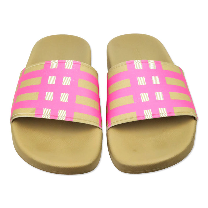 Burberry Bubblegum Pink Check Furley Check Slide Sandals