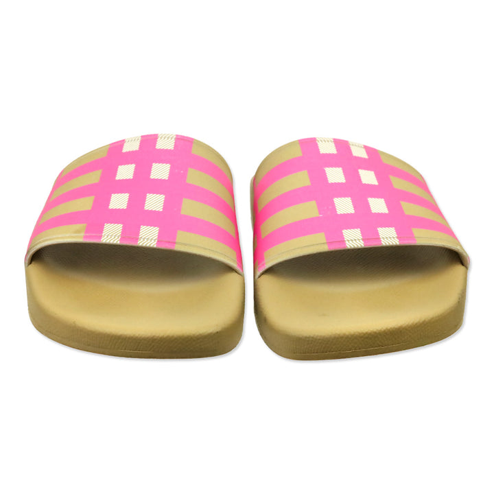 Burberry Bubblegum Pink Check Furley Check Slide Sandals