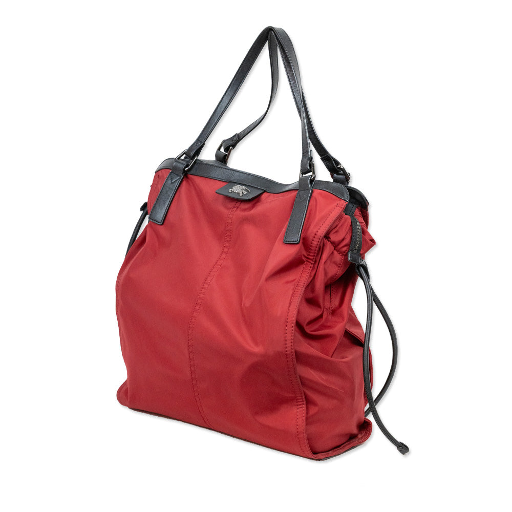 Burberry Buckleigh Red Nylon Tote