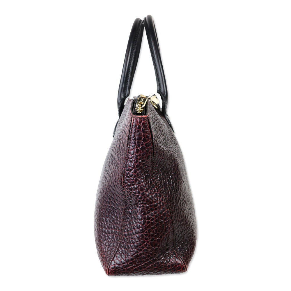 Burberry Burgundy Grain Medium Dewsbury Tote