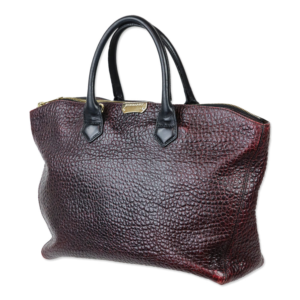 Burberry Burgundy Grain Medium Dewsbury Tote