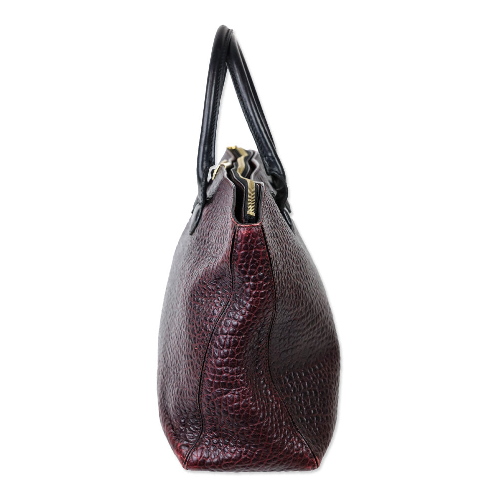 Burberry Burgundy Grain Medium Dewsbury Tote