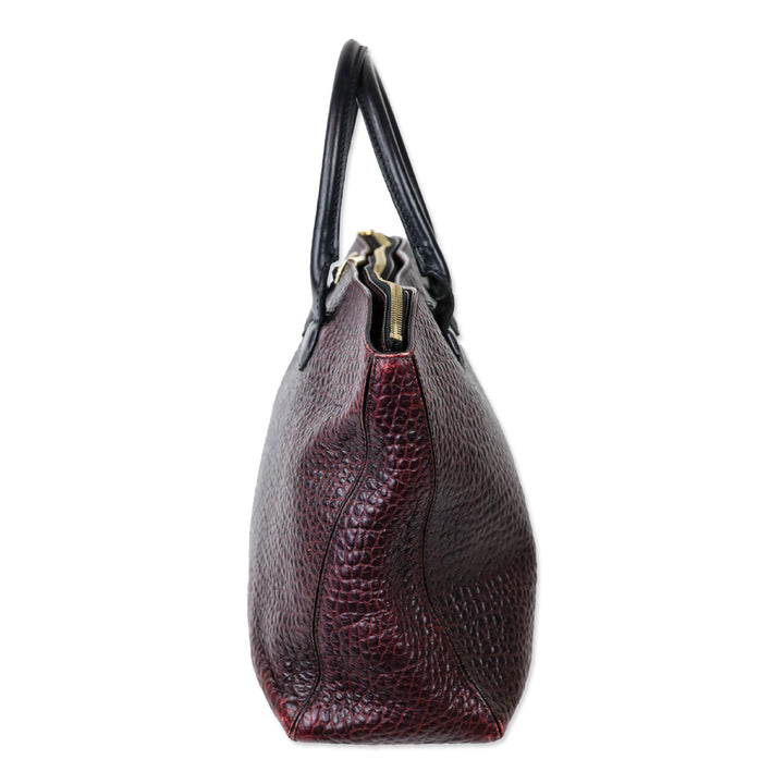Burberry Burgundy Grain Medium Dewsbury Tote