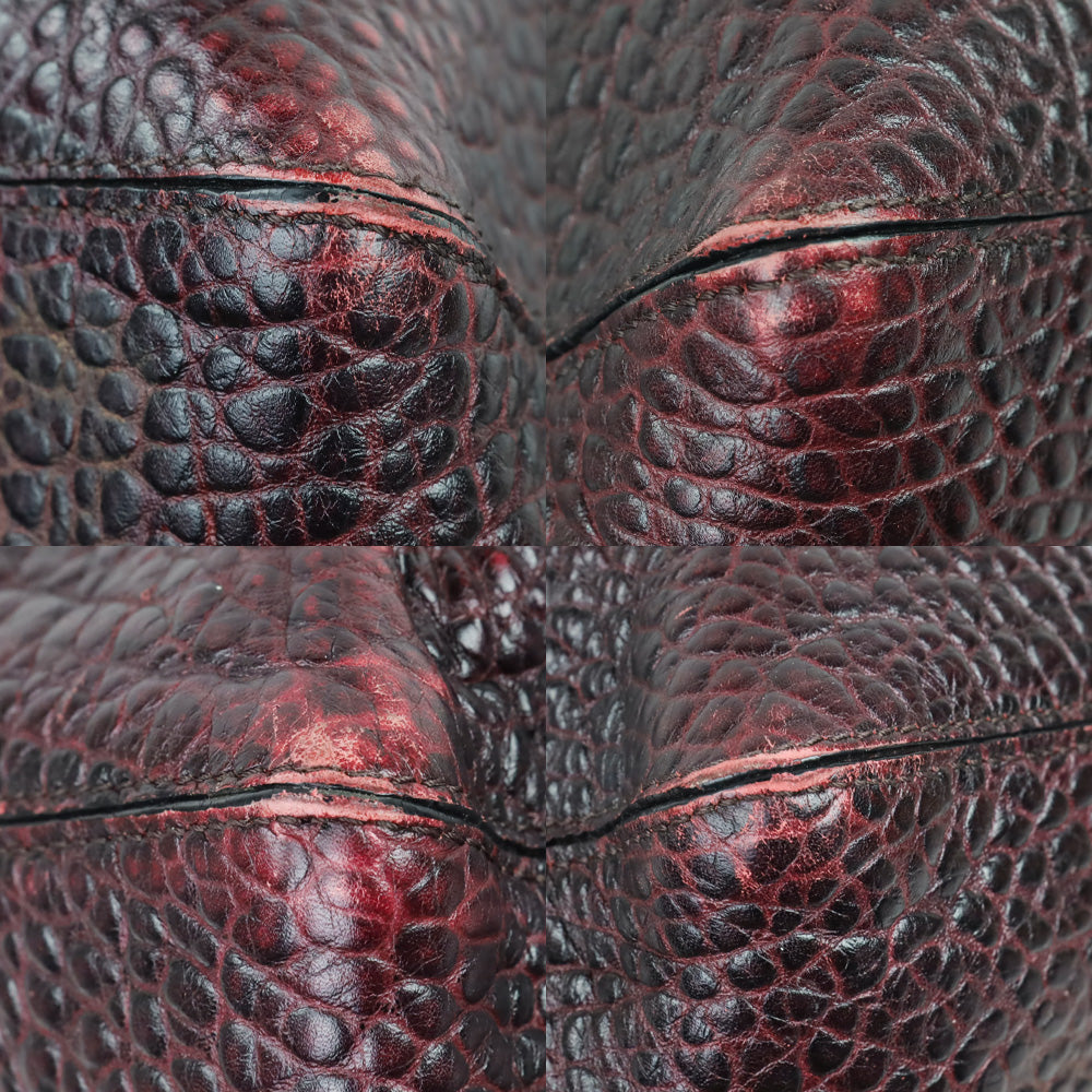 Burberry Burgundy Grain Medium Dewsbury Tote