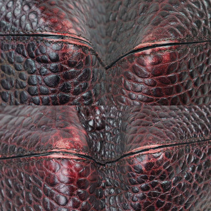 Burberry Burgundy Grain Medium Dewsbury Tote