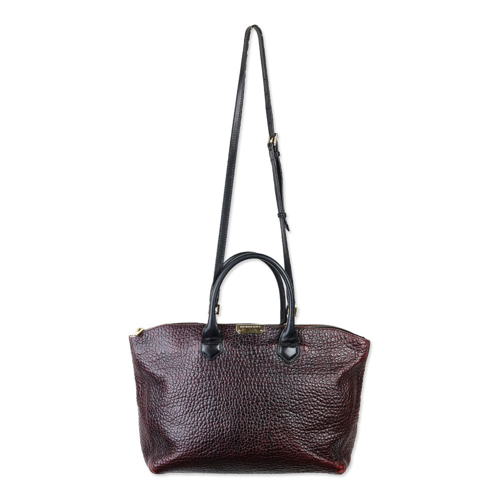 Burberry Burgundy Grain Medium Dewsbury Tote