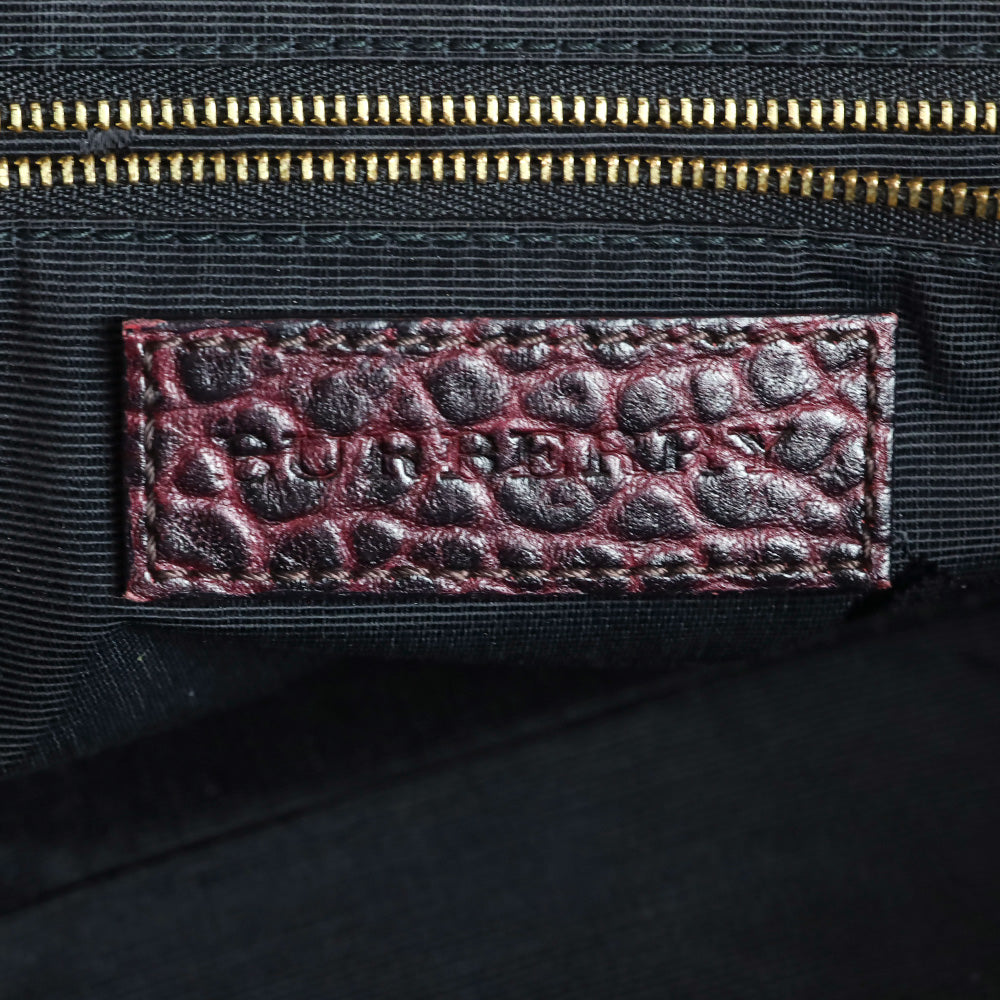 Burberry Burgundy Grain Medium Dewsbury Tote