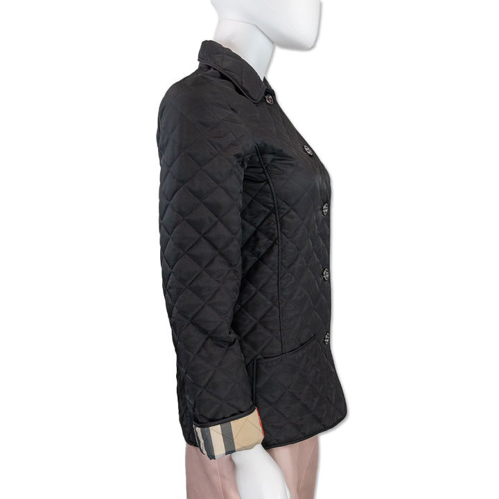 Burberry Children Black Diamond Quilted Jacket