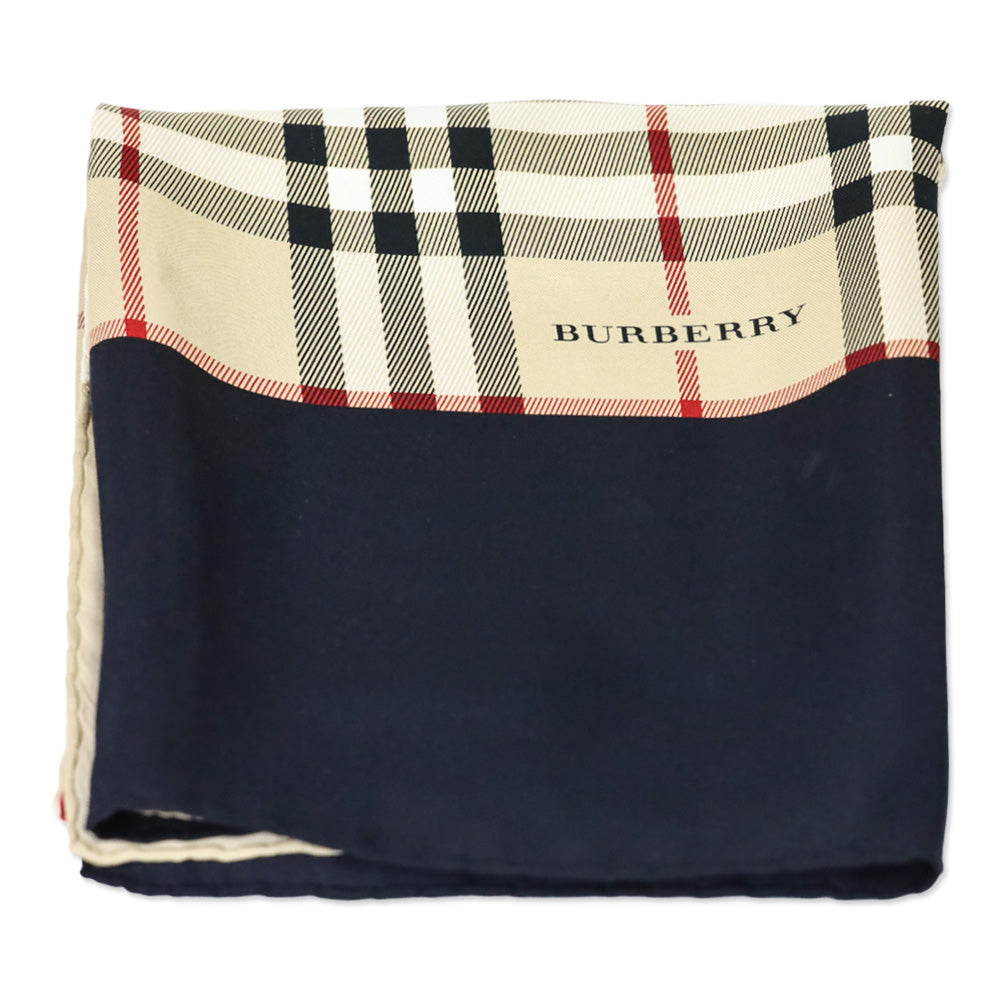 Burberry Classic Check Print Silk Square Scarf