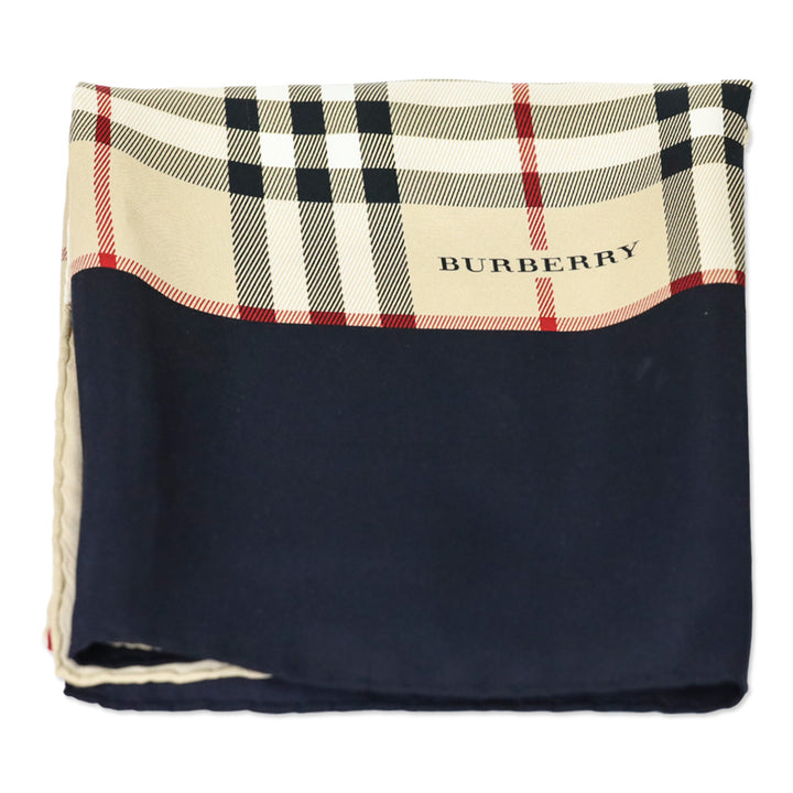 Burberry Classic Check Print Silk Square Scarf