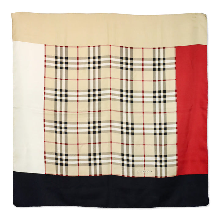 Burberry Classic Check Print Silk Square Scarf