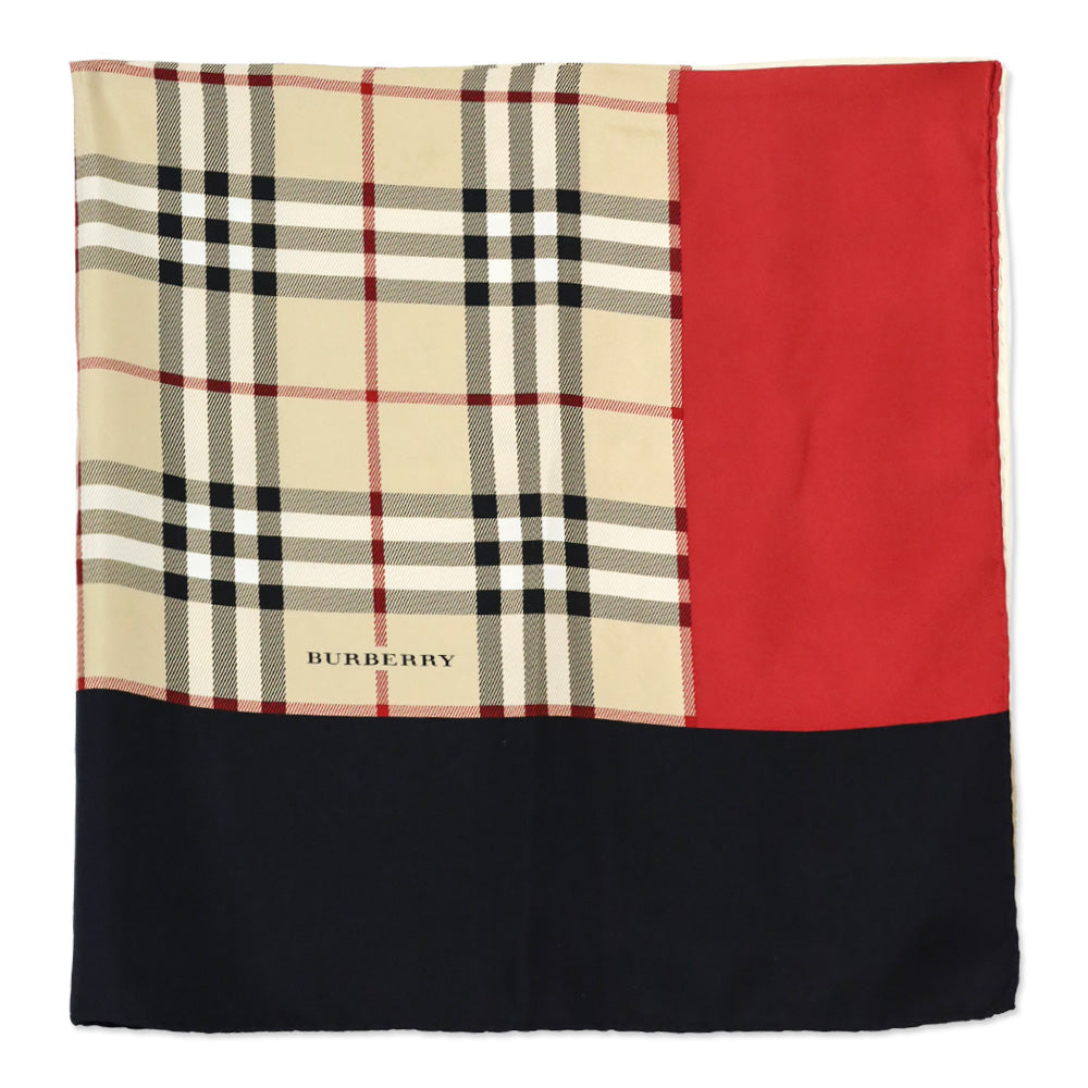 Burberry Classic Check Print Silk Square Scarf