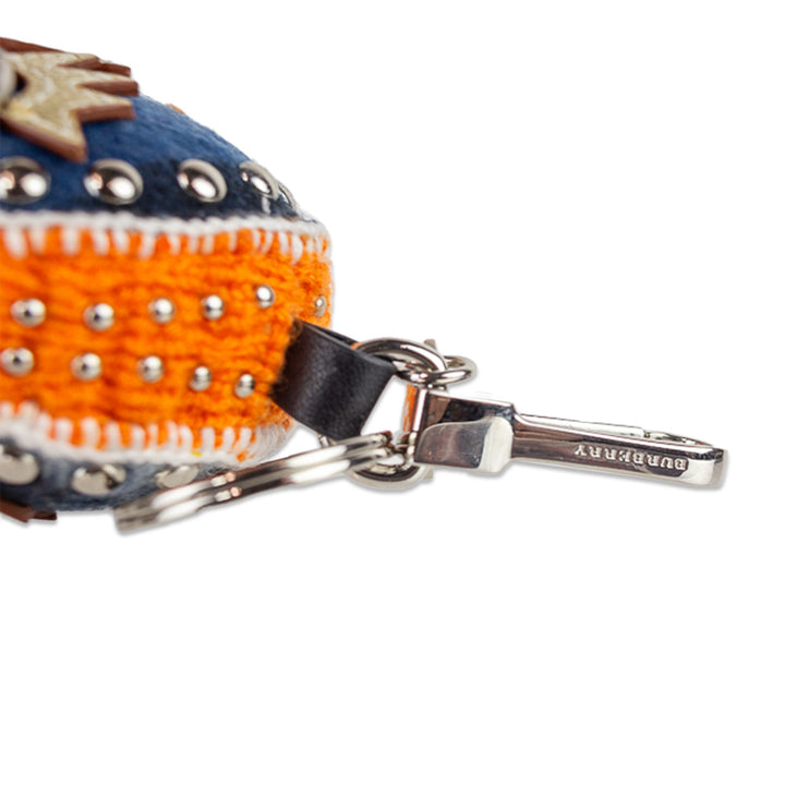 Burberry Clementine Multi Derek Bird Cashmere Studded Key Charm