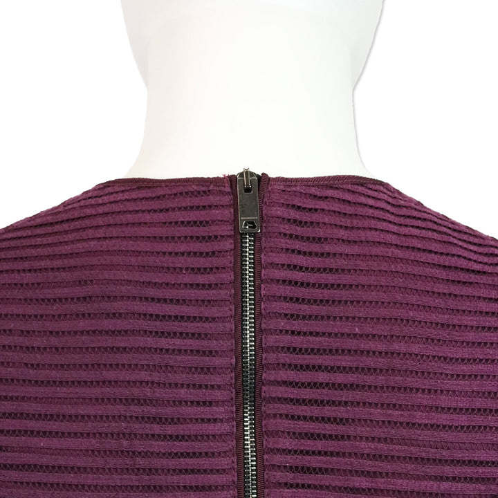 Burberry Eggplant Purple Cerys Stripe Lace Midi Dress