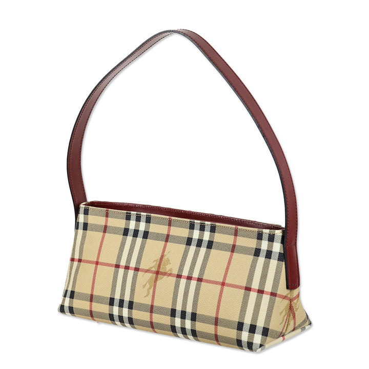 Burberry Haymarket Check Coated Canvas Shoulder Bag