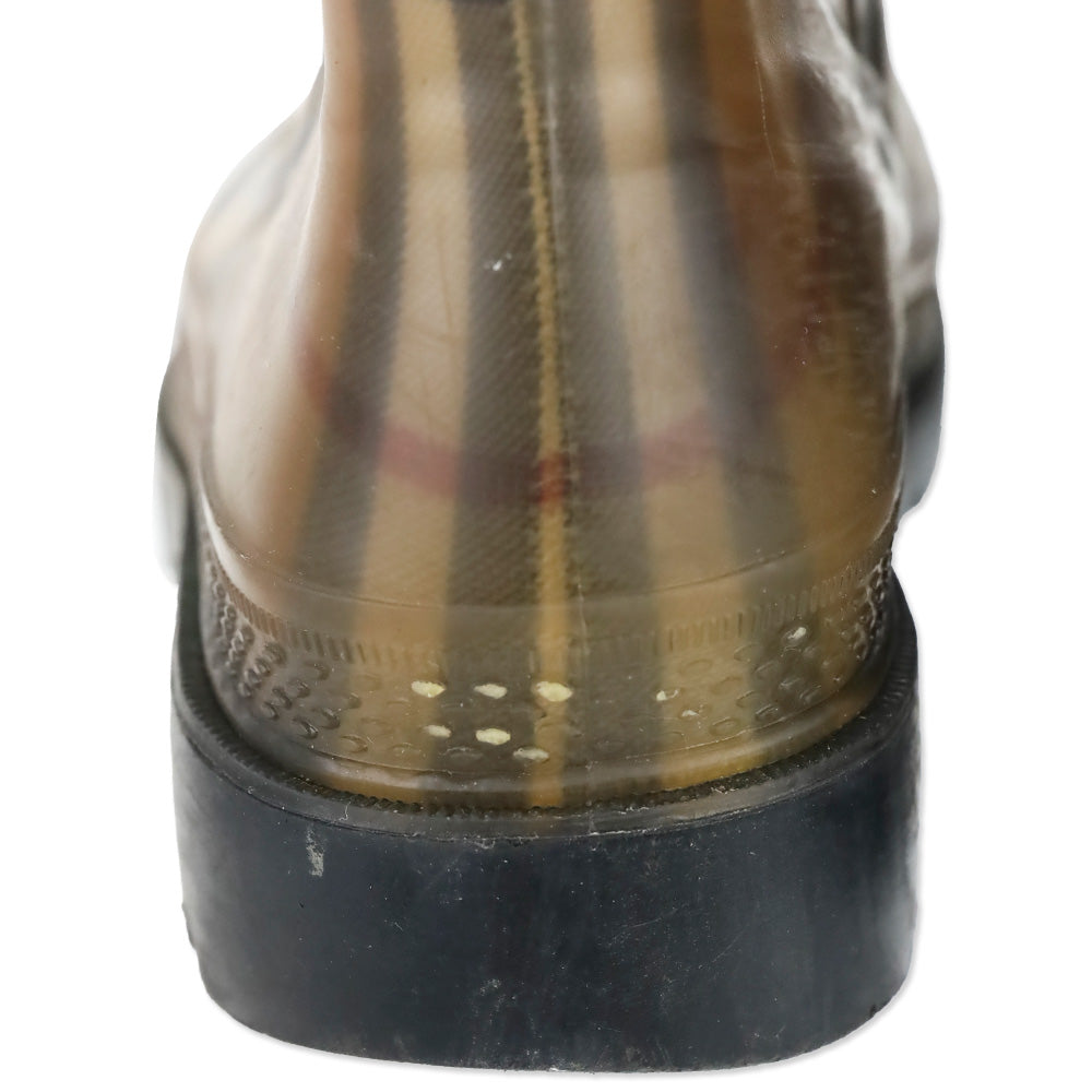 Burberry Haymarket Check Rubber Calf Rain Boots