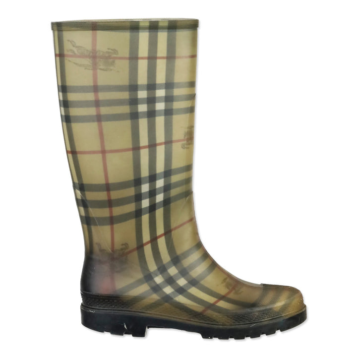 Burberry Haymarket Check Rubber Rain Boots