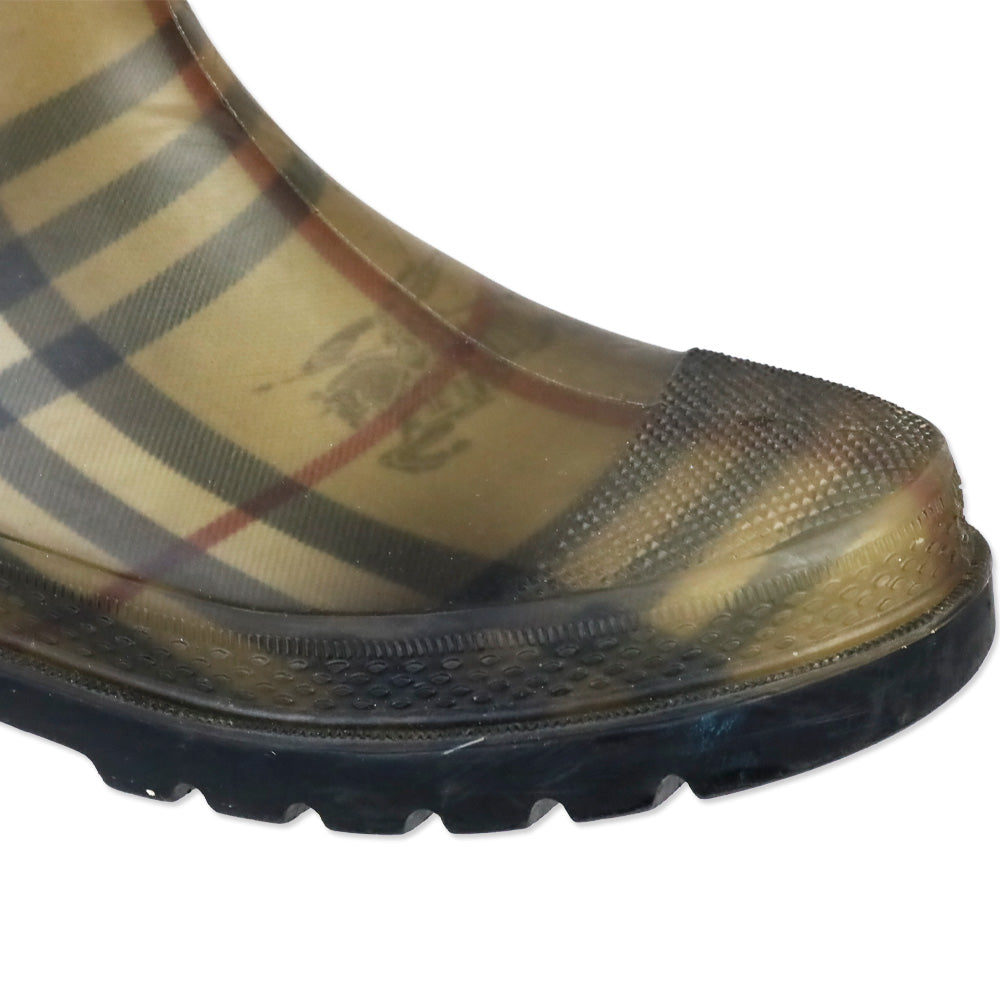 Burberry Haymarket Check Rubber Rain Boots