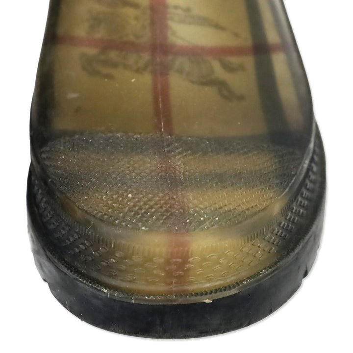 Burberry Haymarket Check Rubber Rain Boots