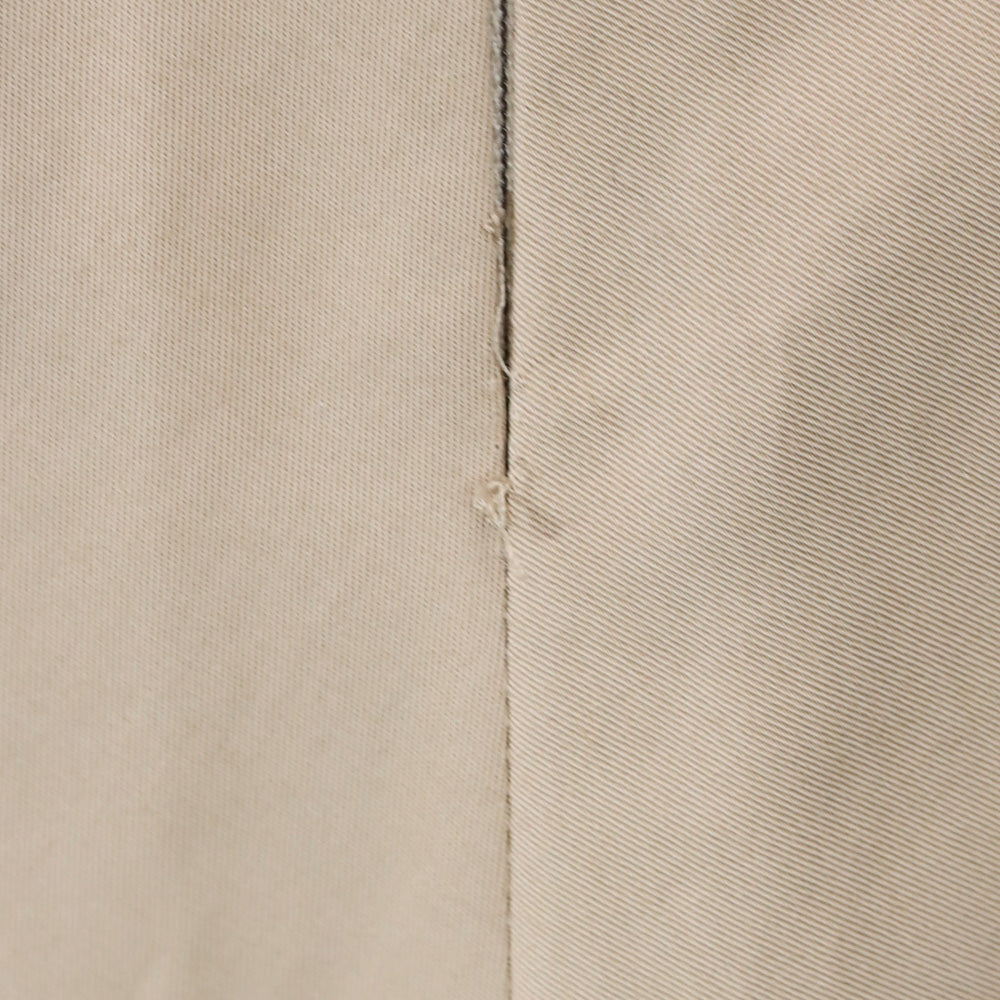 Burberry Khaki Pleated Mid Rise Midi Skirt