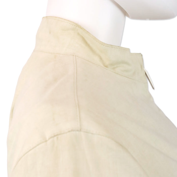Burberry Light Beige Funnel Neck Belted Car Coat