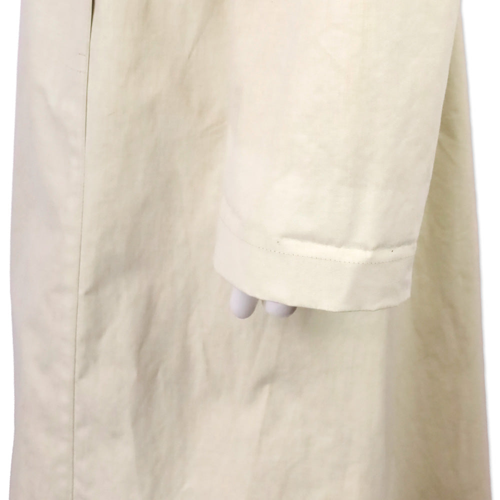 Burberry Light Beige Funnel Neck Belted Car Coat