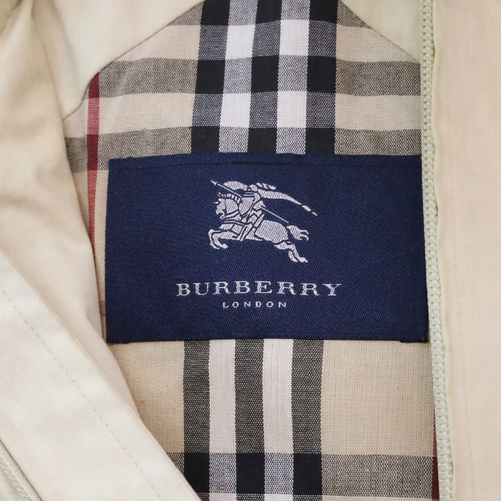 Burberry Light Beige Funnel Neck Belted Car Coat