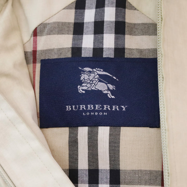 Burberry Light Beige Funnel Neck Belted Car Coat