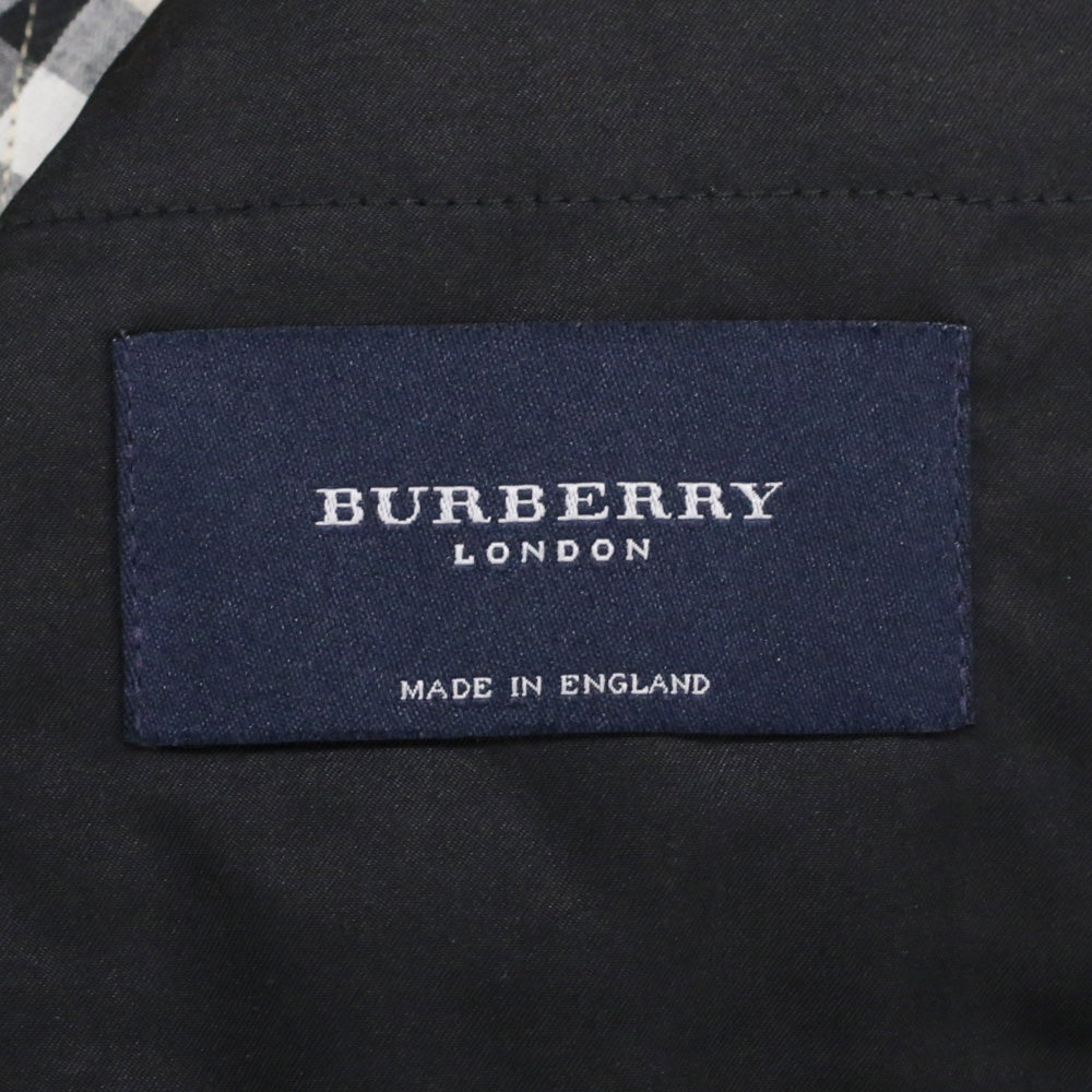 Burberry London Black Quilted Button Up Coat