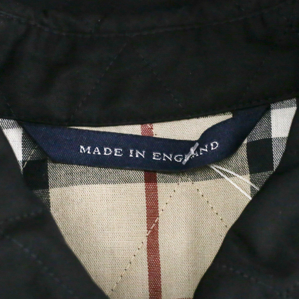 Burberry London Black Quilted Button Up Coat