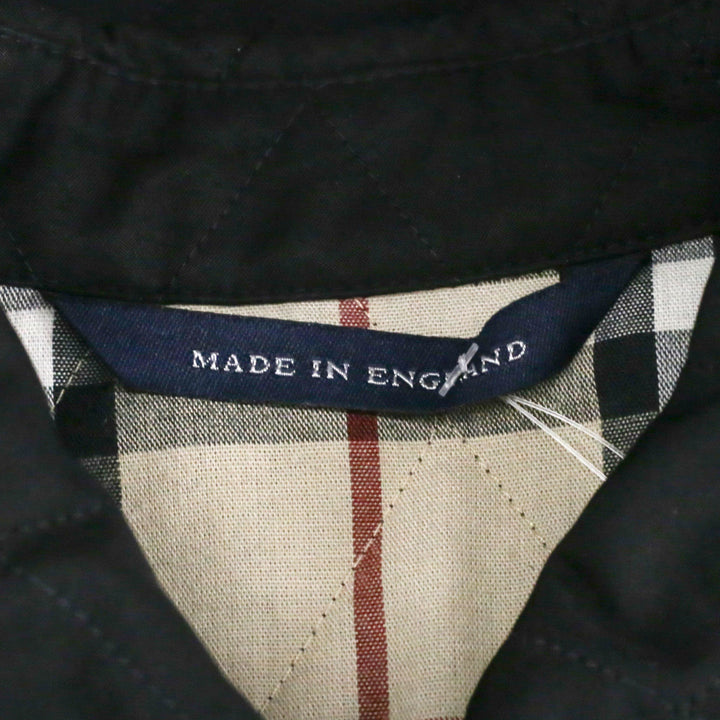 Burberry London Black Quilted Button Up Coat