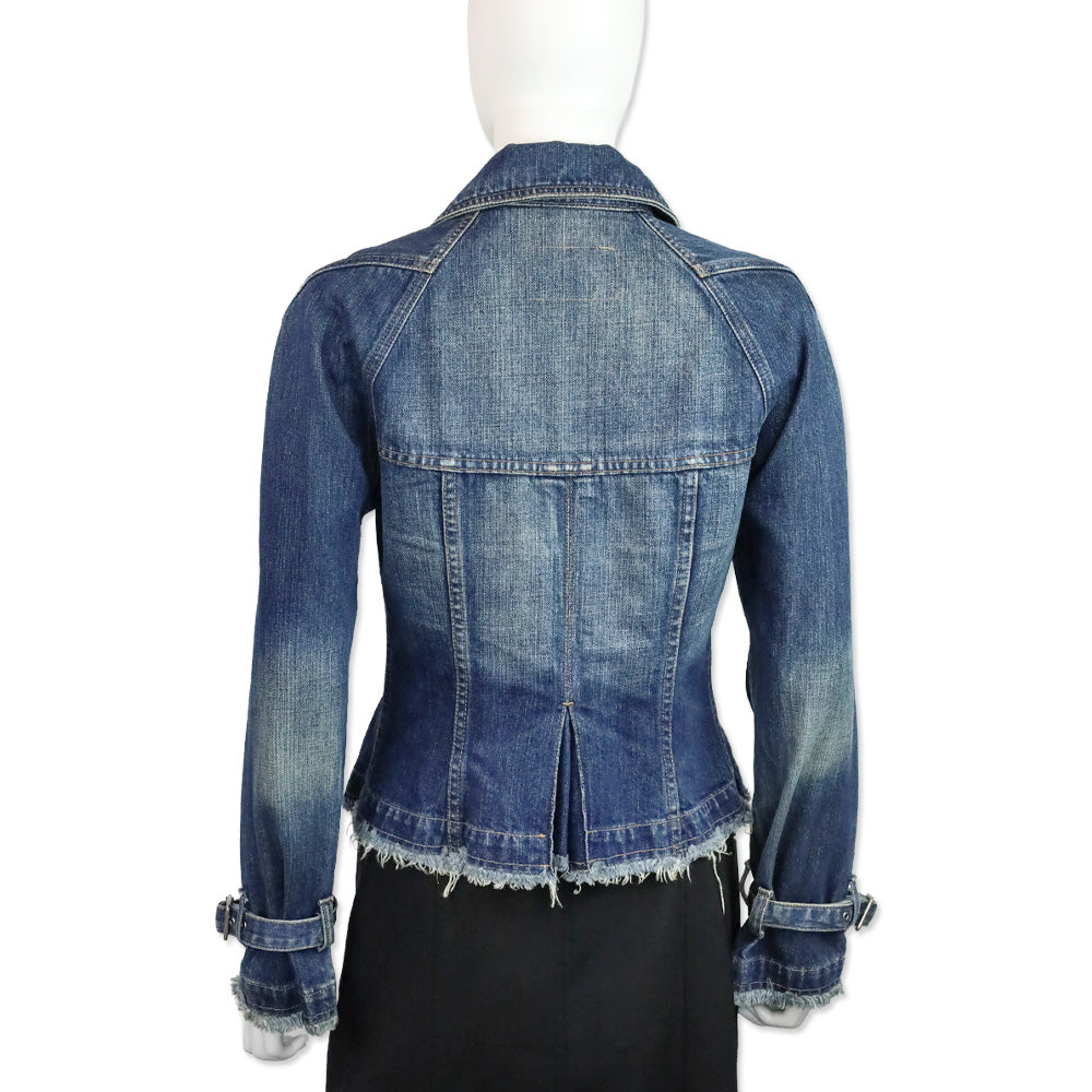 Burberry London Blue Raw-Edge Denim Jacket