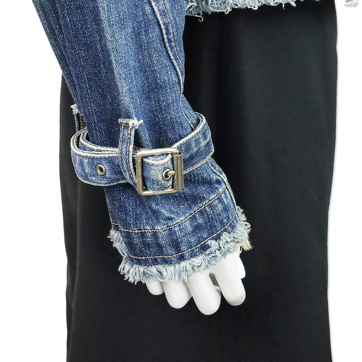 Burberry London Blue Raw-Edge Denim Jacket
