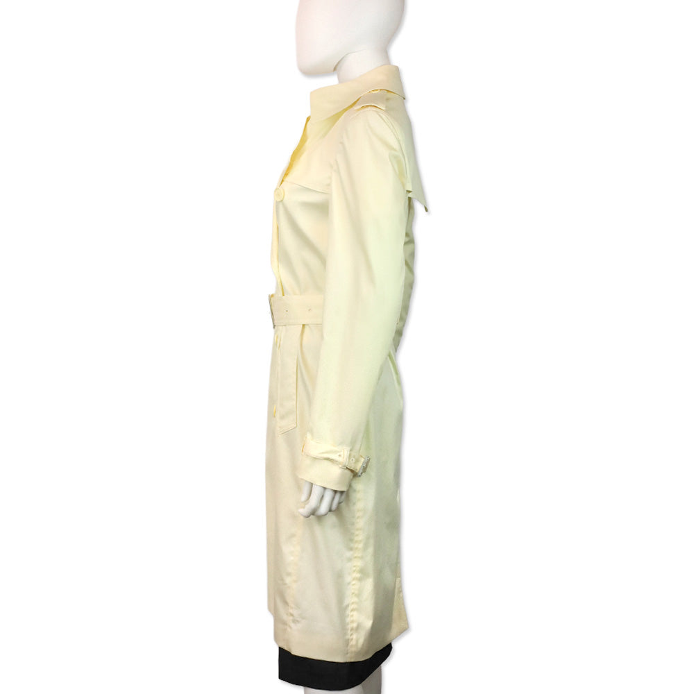 Burberry London Butter Yellow Double-Breasted Trench Coat