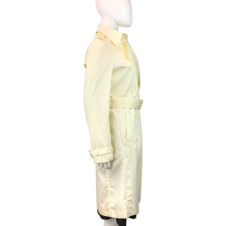 Burberry London Butter Yellow Double-Breasted Trench Coat