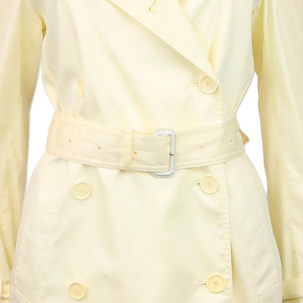 Burberry London Butter Yellow Double-Breasted Trench Coat