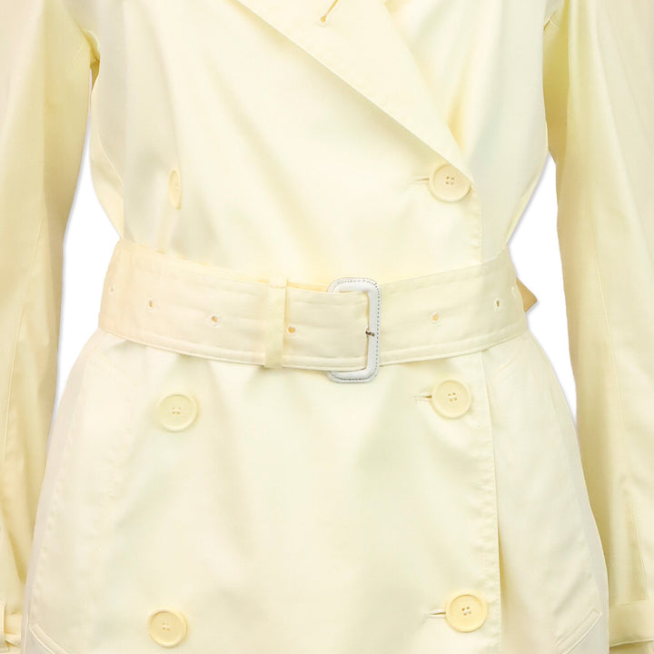 Burberry London Butter Yellow Double-Breasted Trench Coat