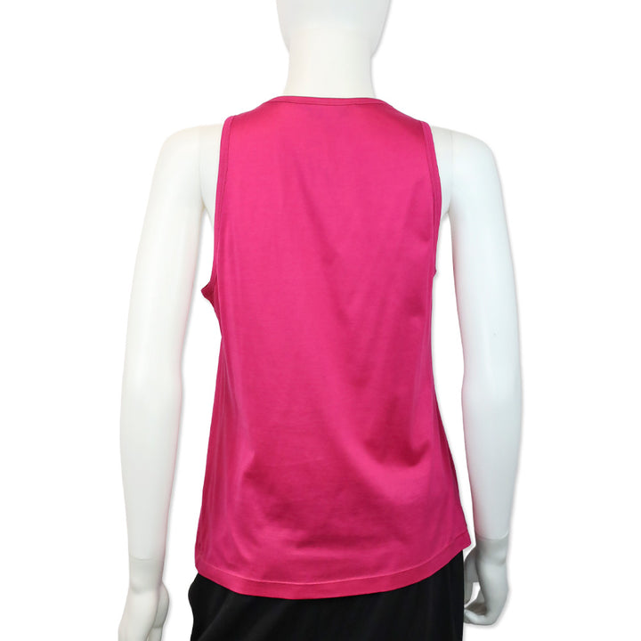 Burberry London Hot Pink Sleeveless Layered Ruffle Accent Top