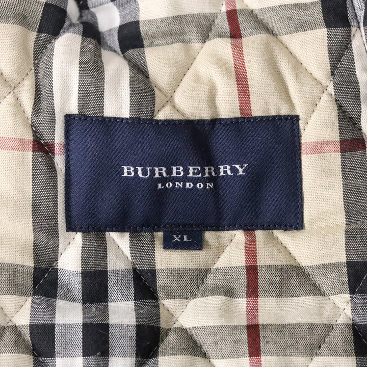 Burberry London Purple Quilted Button-Up Jacket