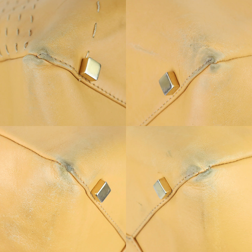 Burberry London Tan Stitched Leather Tote